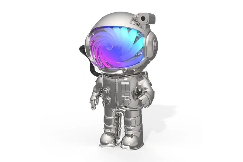 Barnlampa Mobility On Board Stellar Light Space Astronaut, Silver