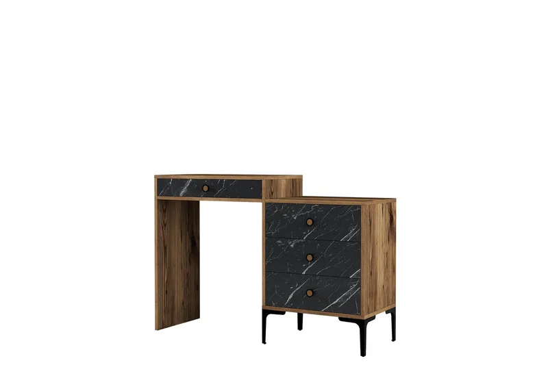 Ameias Sminkbord 124x84,7 cm Brun/Svart - Hanah Home - Möbler - Bord - Sminkbord