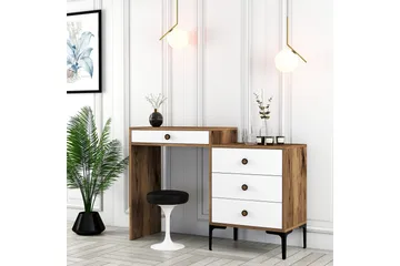 Ameias Sminkbord 124x84,7 cm Brun/Vit - Hanah Home - Möbler - Bord - Sminkbord
