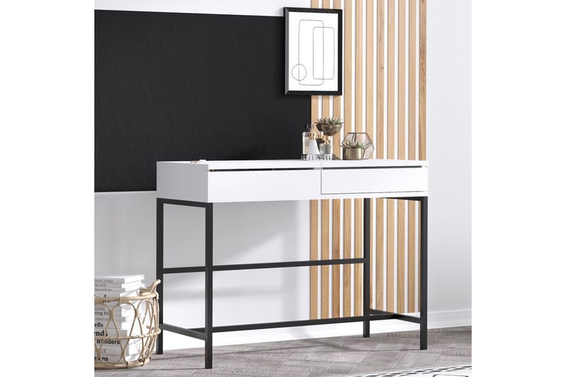 AMOUR Sminkbord 100x74 cm Vit/Svart - Möbler - Bord - Sminkbord