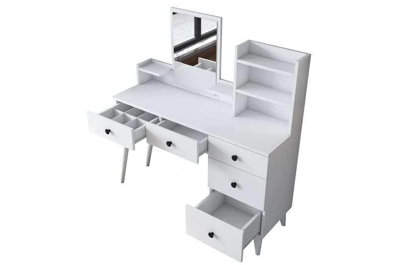 JUNJI Sminkbord 118,2x93,8 cm Vit - Bord - Sminkbord