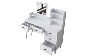 Junji Sminkbord 118,2x93,8 cm Vit - Hanah Home - Möbler - Bord - Sminkbord