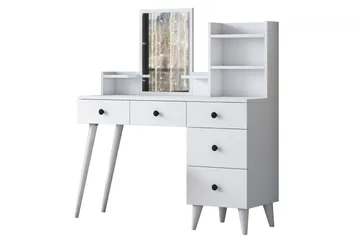 Junji Sminkbord 118,2x93,8 cm Vit - Hanah Home - Möbler - Bord - Sminkbord