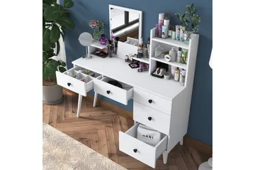 Junji Sminkbord 118,2x93,8 cm Vit - Hanah Home - Möbler - Bord - Sminkbord