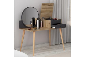 Straat Sminkbord 120x96 cm Svart/Brun - Hanah Home - Möbler - Bord - Sminkbord