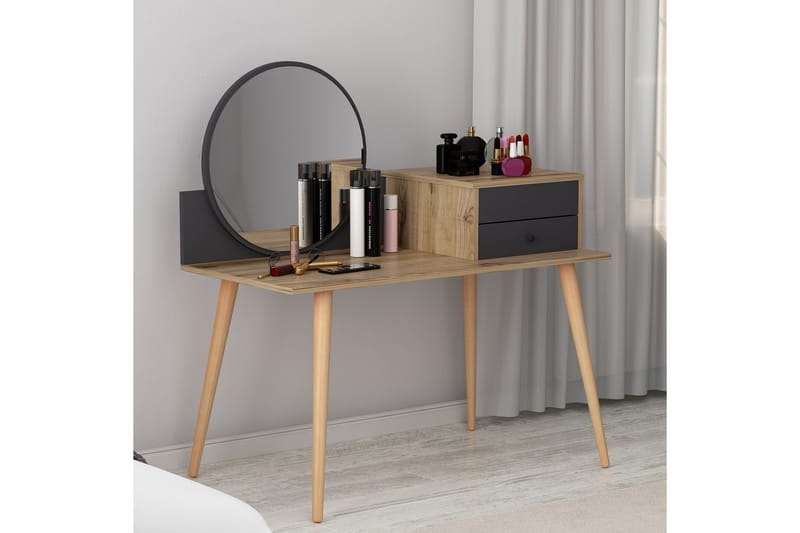 STRAAT Sminkbord 120x96 cm Svart/Brun - Möbler - Bord - Sminkbord