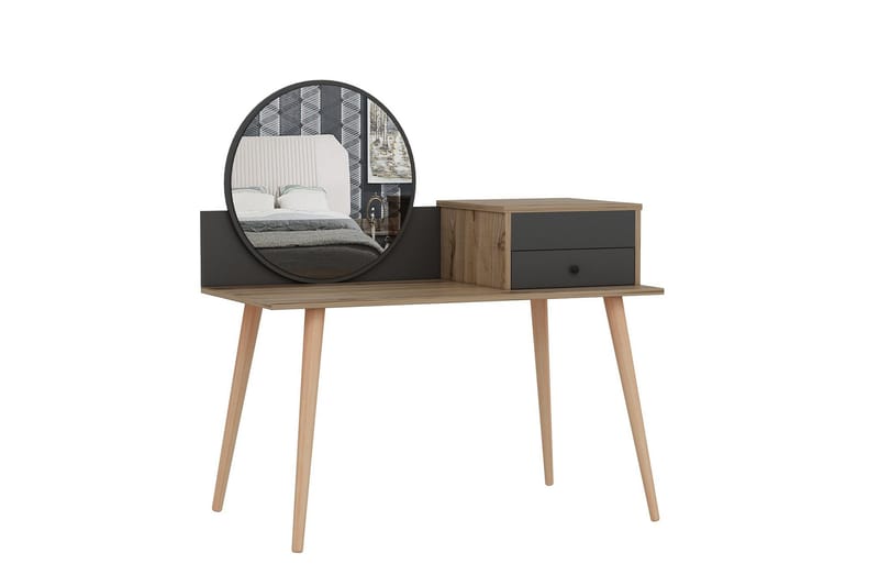 Straat Sminkbord 120x96 cm Svart/Brun - Hanah Home - Möbler - Bord - Sminkbord