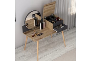 Straat Sminkbord 120x96 cm Svart/Brun - Hanah Home - Möbler - Bord - Sminkbord