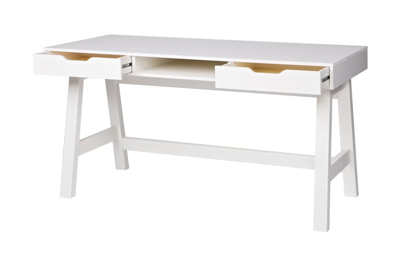 ALFWIN Skrivbord 140 Vit Tall - Vit - Barn & bebis - Barnmöbler - Barnbord