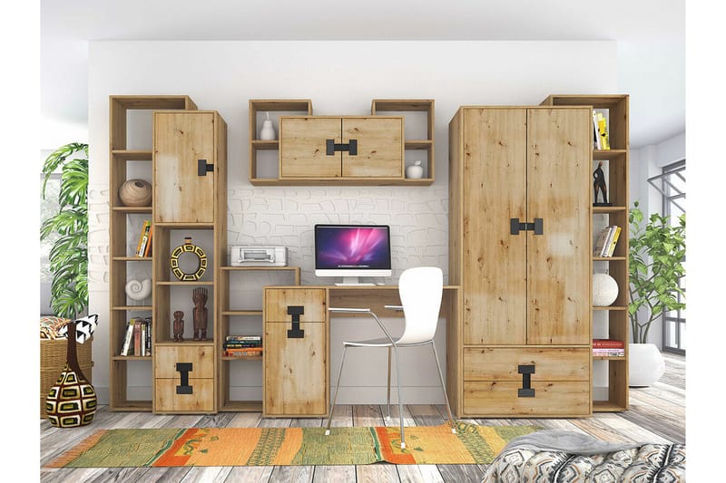 Castlebay Barnskrivbord 82 cm Brun - Barn & bebis - Barnmöbler - Barnbord