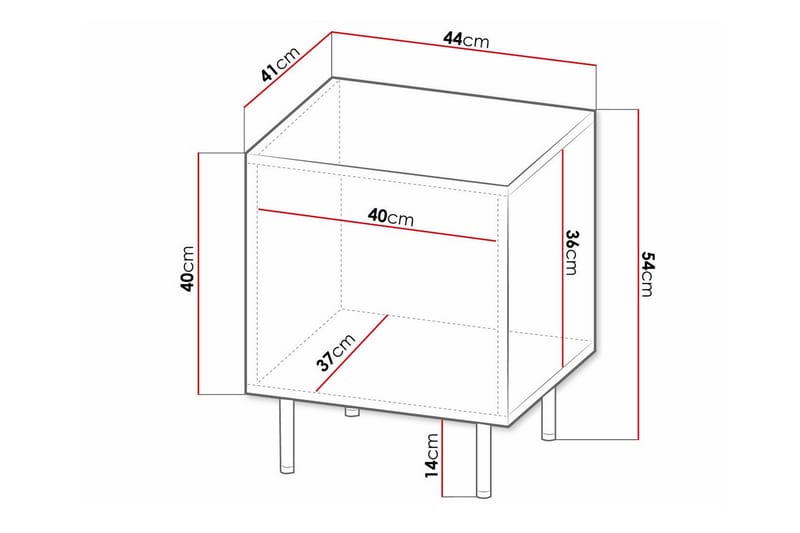 Juniskär Barnsängbord 54 cm Vit - Barn & bebis - Barnmöbler - Barnbord - Sängbord barn & nattduksbord barn