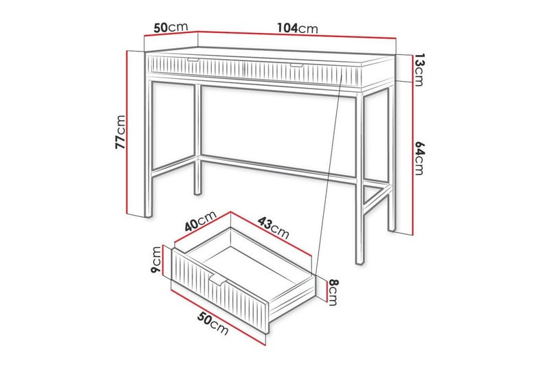 Klinkerville Barnskrivbord 77 cm Vit - Barn & bebis - Barnmöbler - Barnbord