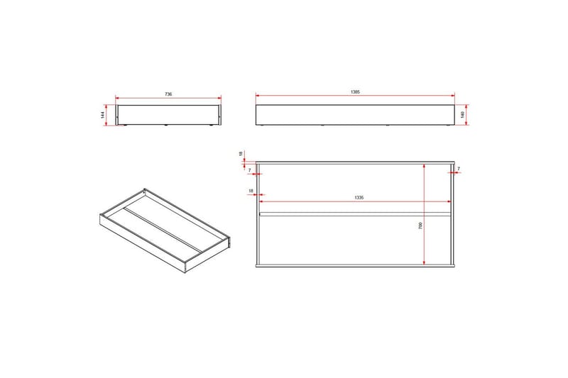 Låda Peuterbed Grå - Grå - Barn & bebis - Barnmöbler - Barnbord - Sängbord barn & nattduksbord barn