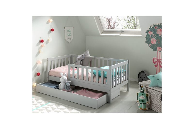 Låda Peuterbed Grå - Grå - Barn & bebis - Barnmöbler - Barnbord - Sängbord barn & nattduksbord barn