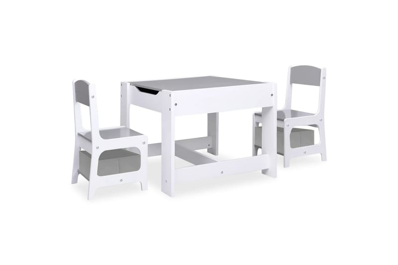 Barnbord med 2 stolar vit MDF - Vit - Barnrum - Barnbord