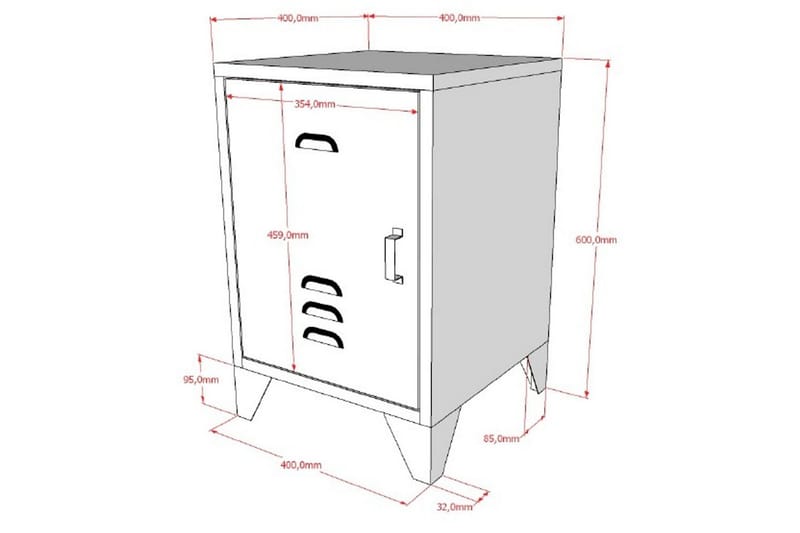 Nattduksbord Bronxx Blå - Blå - Barn & bebis - Barnmöbler - Barnbord - Sängbord barn & nattduksbord barn