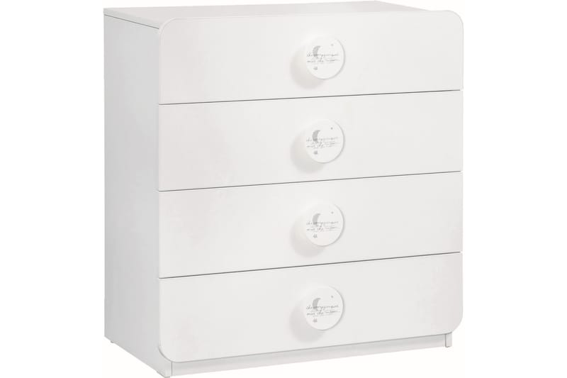 AKASH Skötbord byrå 77 cm Vit - Skötbord byrå