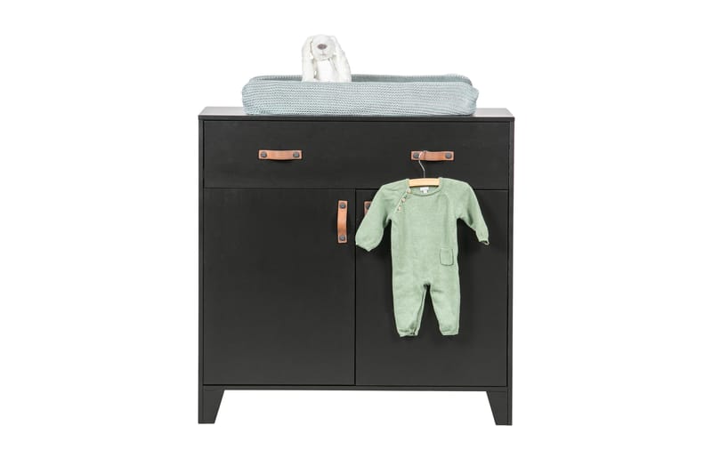 FINDOW Skötbädd 94 cm Svart - Svart - Barn & bebis - Barnmöbler - Barnbord - Skötbord - Skötbord byrå