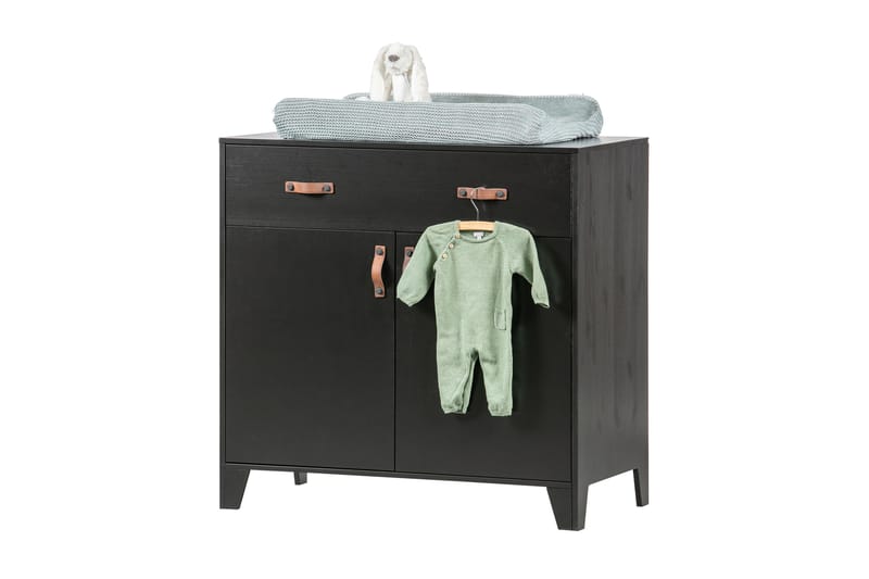 FINDOW Skötbädd 94 cm Svart - Svart - Barn & bebis - Barnmöbler - Barnbord - Skötbord - Skötbord byrå
