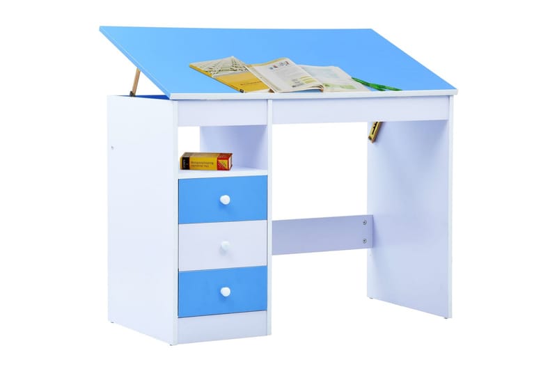 Skrivbord för barn lutbart blå och vit - Blå - Barn & bebis - Barnmöbler - Barnbord