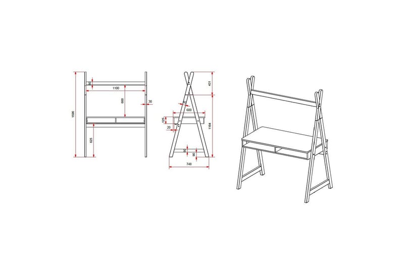 Skrivbord med tak Kiddy - Barn & bebis - Barnmöbler - Barnbord