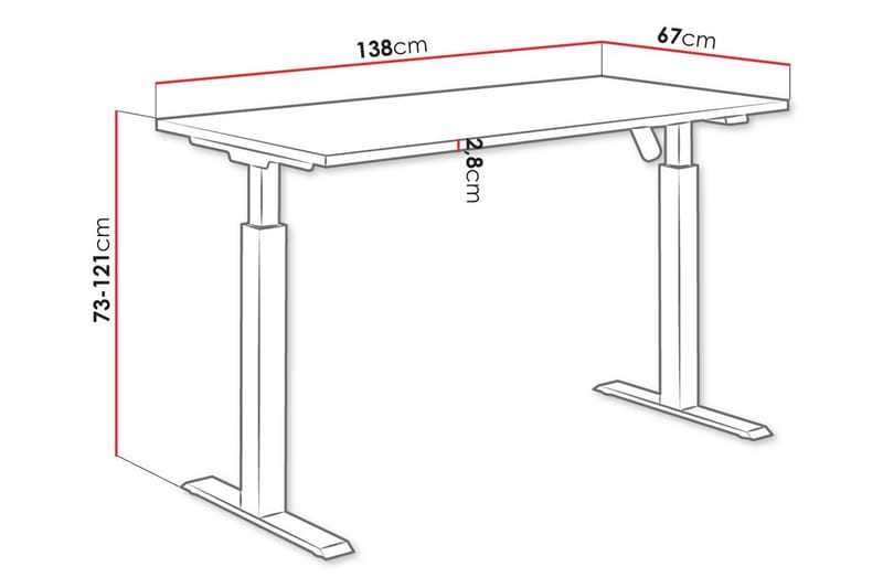 Tallow Barnskrivbord 73 cm Svart - Barn & bebis - Barnmöbler - Barnbord