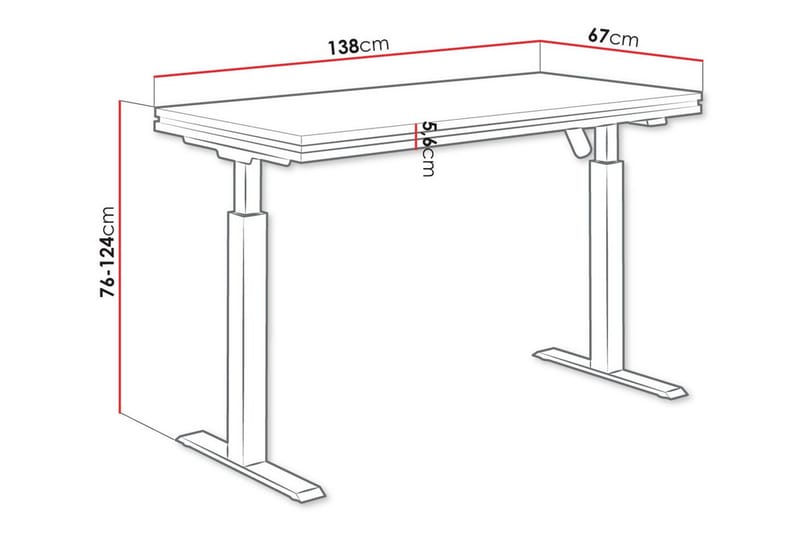 Tallow Barnskrivbord 76 cm Svart - Barn & bebis - Barnmöbler - Barnbord