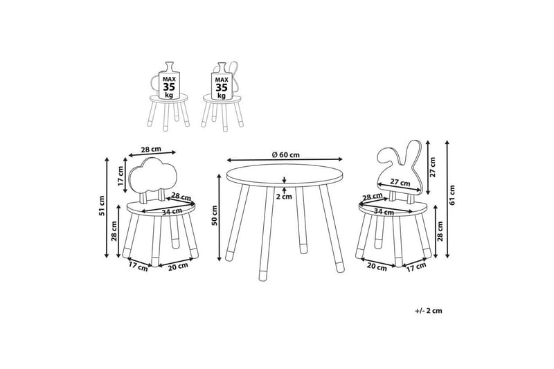 Barnbord med stolar Robin - Barn & bebis - Barnmöbler - Barnmöbelset - Barnbord och stolar