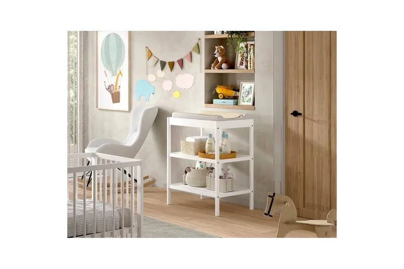 Dino Möbelset för Barnrum - Vit - Barn & bebis - Barnmöbler - Barnmöbelset - Sovrumsset barn