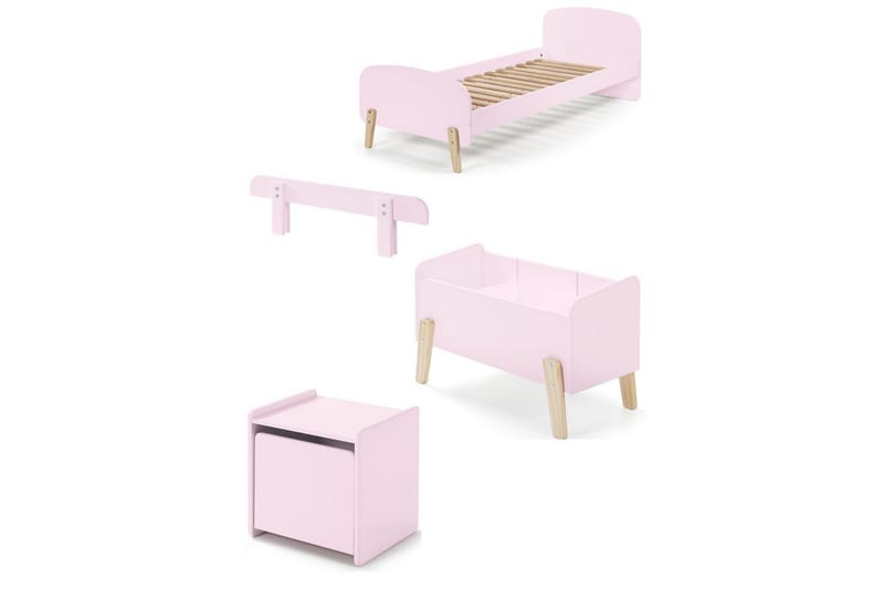 Kiddy Möbelset för Barnrum - Rosa - Barn & bebis - Barnmöbler - Barnmöbelset - Sovrumsset barn