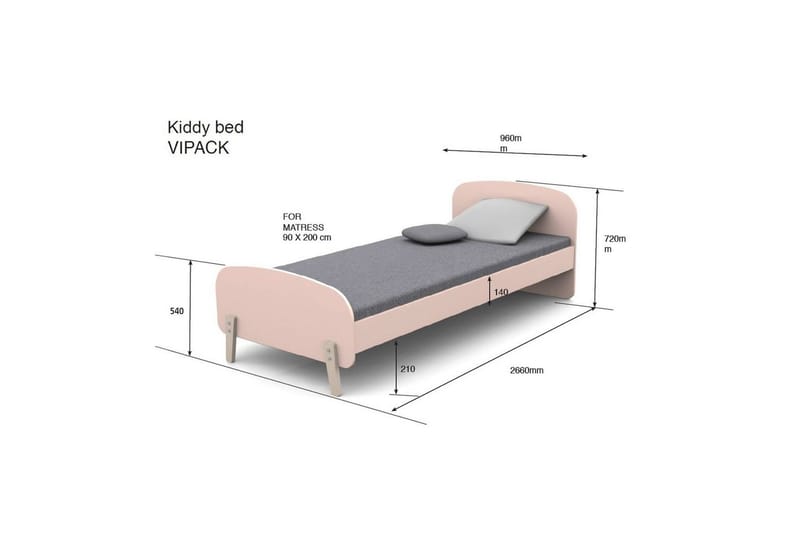 Kiddy Möbelset för Barnrum - Rosa - Barn & bebis - Barnmöbler - Barnmöbelset - Sovrumsset barn