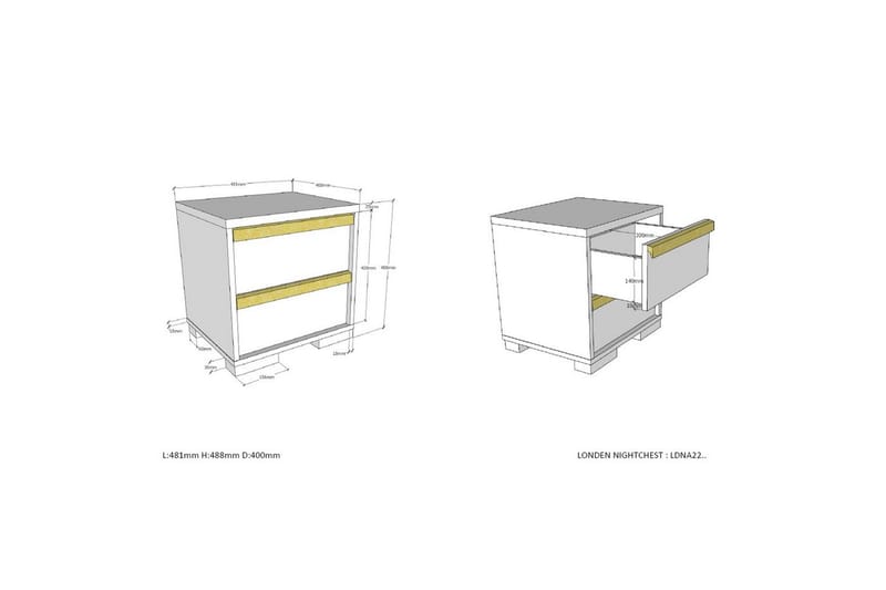 London Möbelset för Barnrum - Vit - Barn & bebis - Barnmöbler - Barnmöbelset - Sovrumsset barn