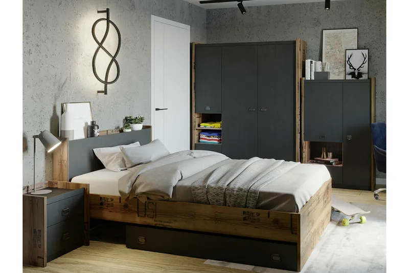 Rathmore Möbelset För Barnrum - Grå - Barn & bebis - Barnmöbler - Barnmöbelset - Sovrumsset barn