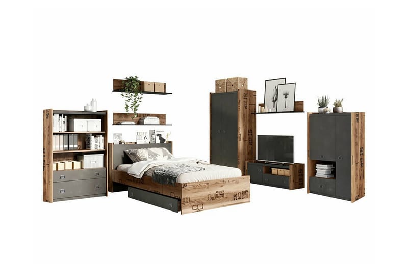 Rathmore Möbelset För Barnrum, Grå