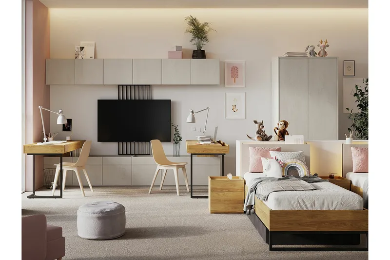 Rathmore Möbelset För Barnrum - Svart - Barn & bebis - Barnmöbler - Barnmöbelset - Sovrumsset barn