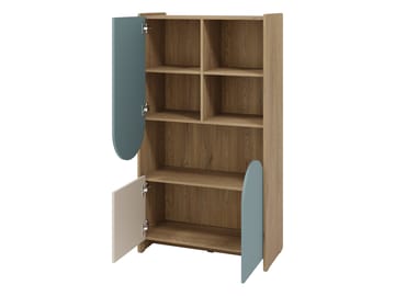 Zarek Sovrumsmöbelset - brun, beige och blå - Barn & bebis - Barnmöbler - Barnmöbelset - Sovrumsset barn