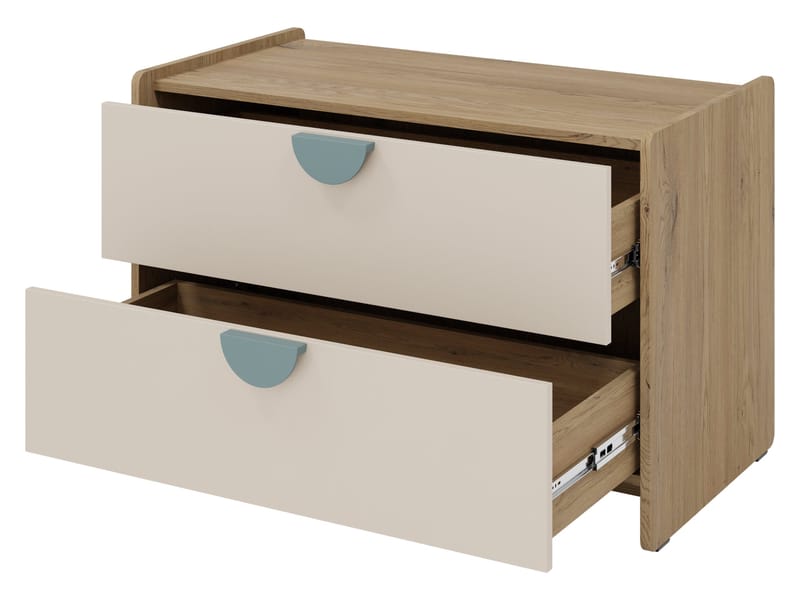 Zarek Sovrumsmöbelset - brun, beige och rosa - Barn & bebis - Barnmöbler - Barnmöbelset - Sovrumsset barn