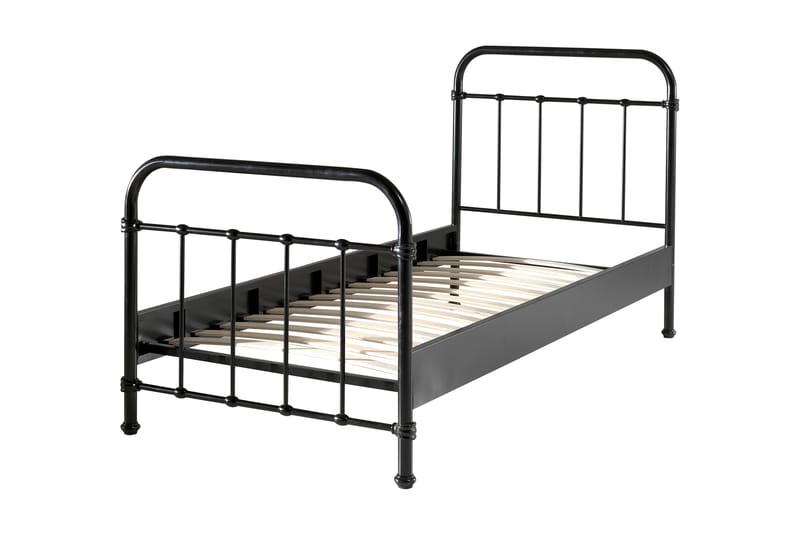 ALPINA Barnsäng 90x200 Svart - Svart - Barn & bebis - Barnmöbler - Barnsäng & juniorsäng