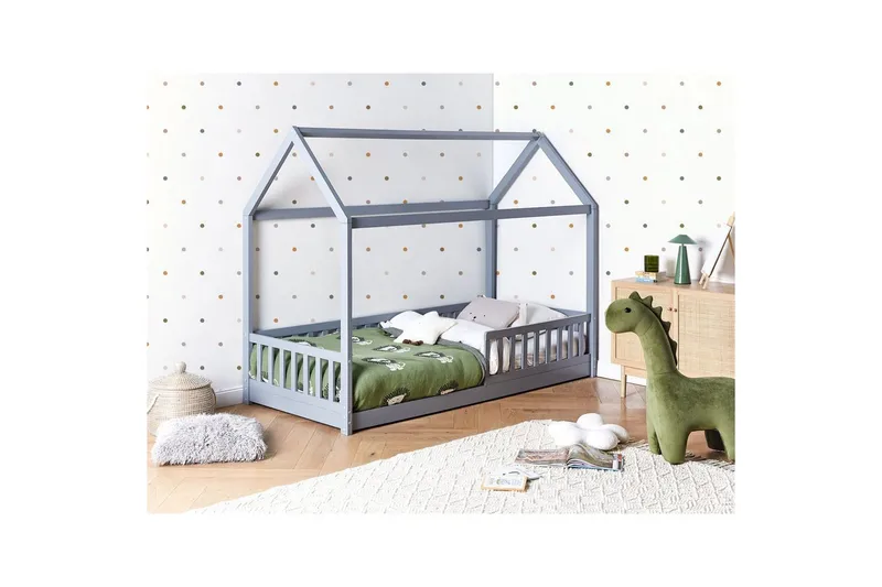 Barnsäng Cossaye - Grå - Barn & bebis - Barnmöbler - Barnsäng & juniorsäng - Hussäng