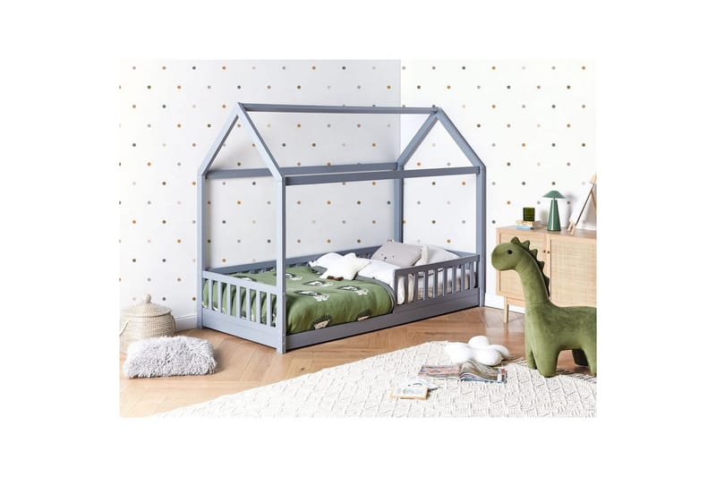Barnsäng Cossaye - Grå - Barn & bebis - Barnmöbler - Barnsäng & juniorsäng - Hussäng
