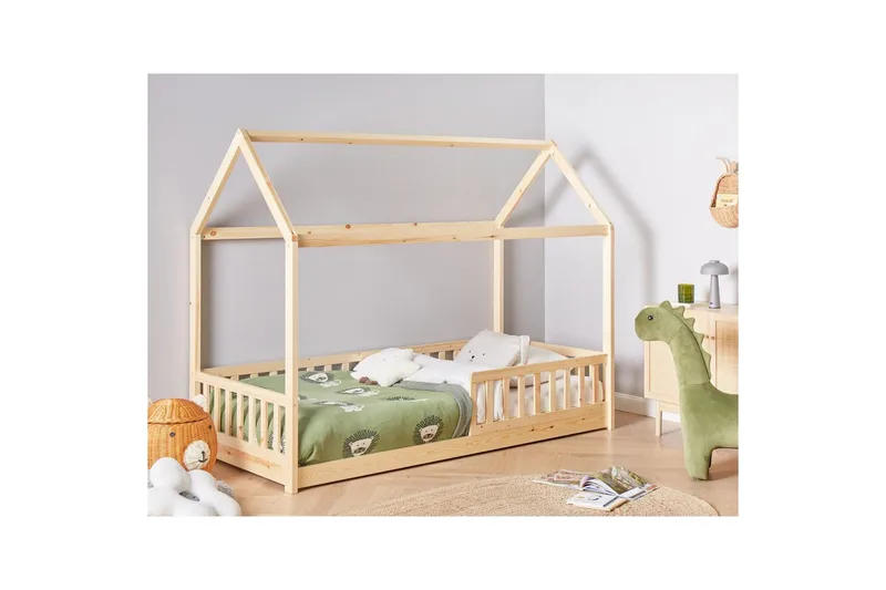 Barnsäng Cossaye - Ljus trä - Barn & bebis - Barnmöbler - Barnsäng & juniorsäng - Hussäng