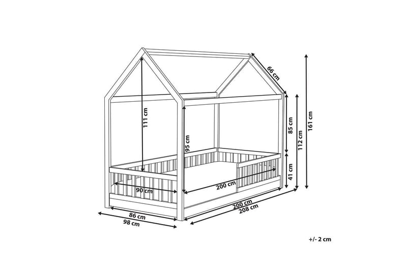 Barnsäng Cossaye - Vit - Barn & bebis - Barnmöbler - Barnsäng & juniorsäng - Hussäng