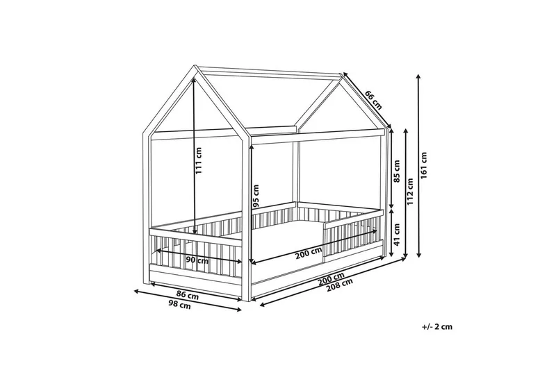 Barnsäng Cossaye - Vit - Barn & bebis - Barnmöbler - Barnsäng & juniorsäng - Hussäng