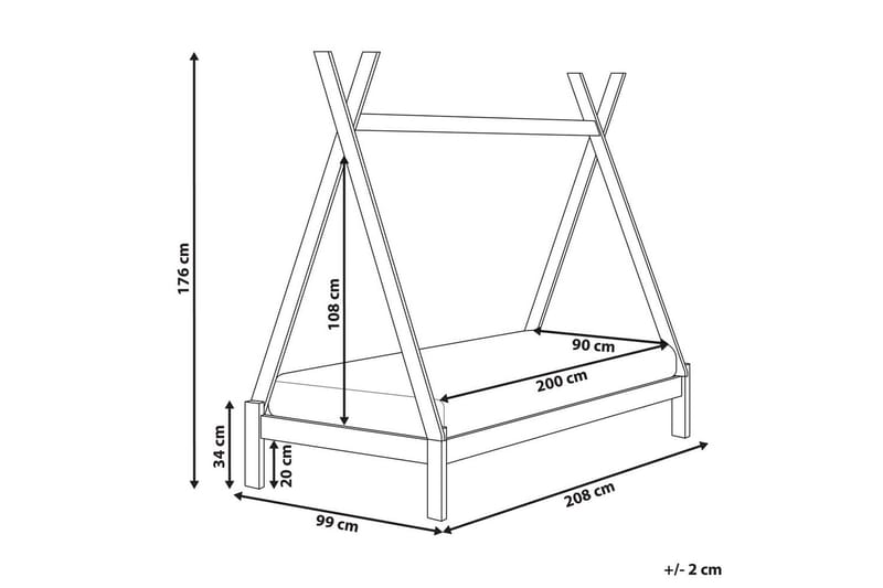 Barnsäng Devay - Ljus trä - Barn & bebis - Barnmöbler - Barnsäng & juniorsäng - Hussäng