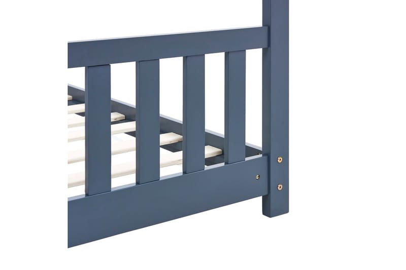 Barnsäng grå massiv furu 70x140 cm - Grå - Barn & bebis - Barnmöbler - Barnsäng & juniorsäng