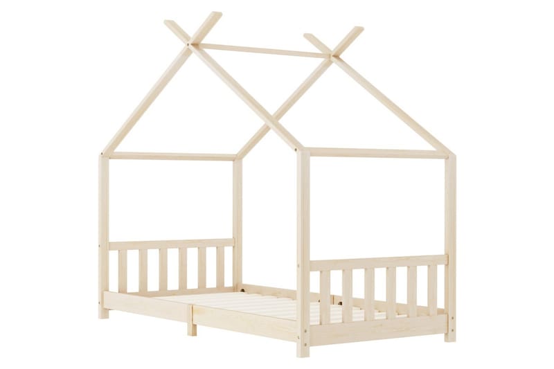 Barnsäng massiv furu 80x160 cm - Brun - Barn & bebis - Barnmöbler - Barnsäng & juniorsäng
