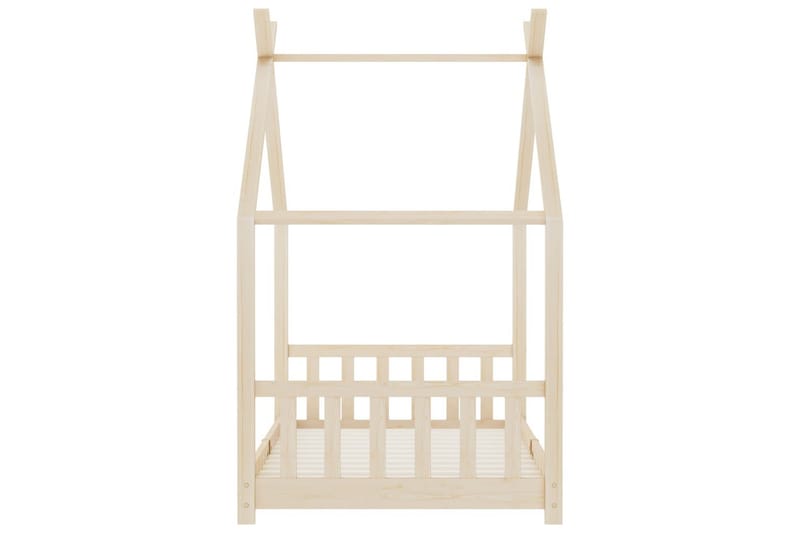 Barnsäng massiv furu 80x160 cm - Brun - Barn & bebis - Barnmöbler - Barnsäng & juniorsäng