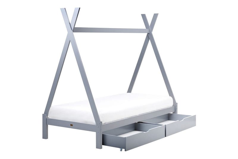 Barnsäng med lådor Devay - Grå - Barn & bebis - Barnmöbler - Barnsäng & juniorsäng - Hussäng