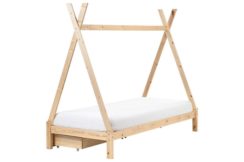 Barnsäng med lådor Devay - Ljus trä - Barn & bebis - Barnmöbler - Barnsäng & juniorsäng - Hussäng