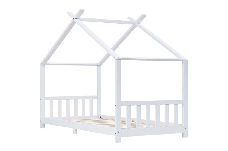 Barnsäng vit massiv furu 90x200 cm - Vit - Barn & bebis - Barnmöbler - Barnsäng & juniorsäng